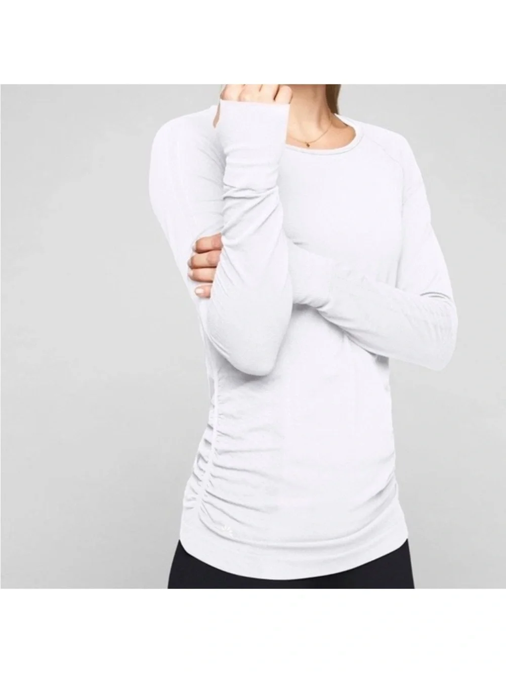 Athleta speedlight seamless top Bright White Size Medium NWT $64